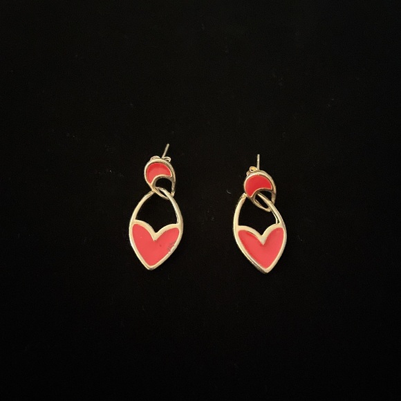 Red & Gold Pierce Earrings - Picture 12 of 16